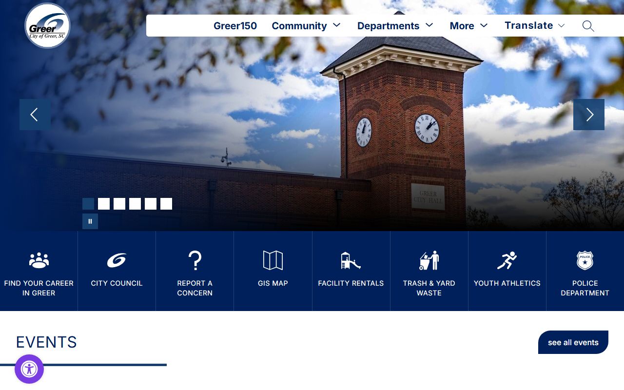 City of Greer official website for Greer probate court records information