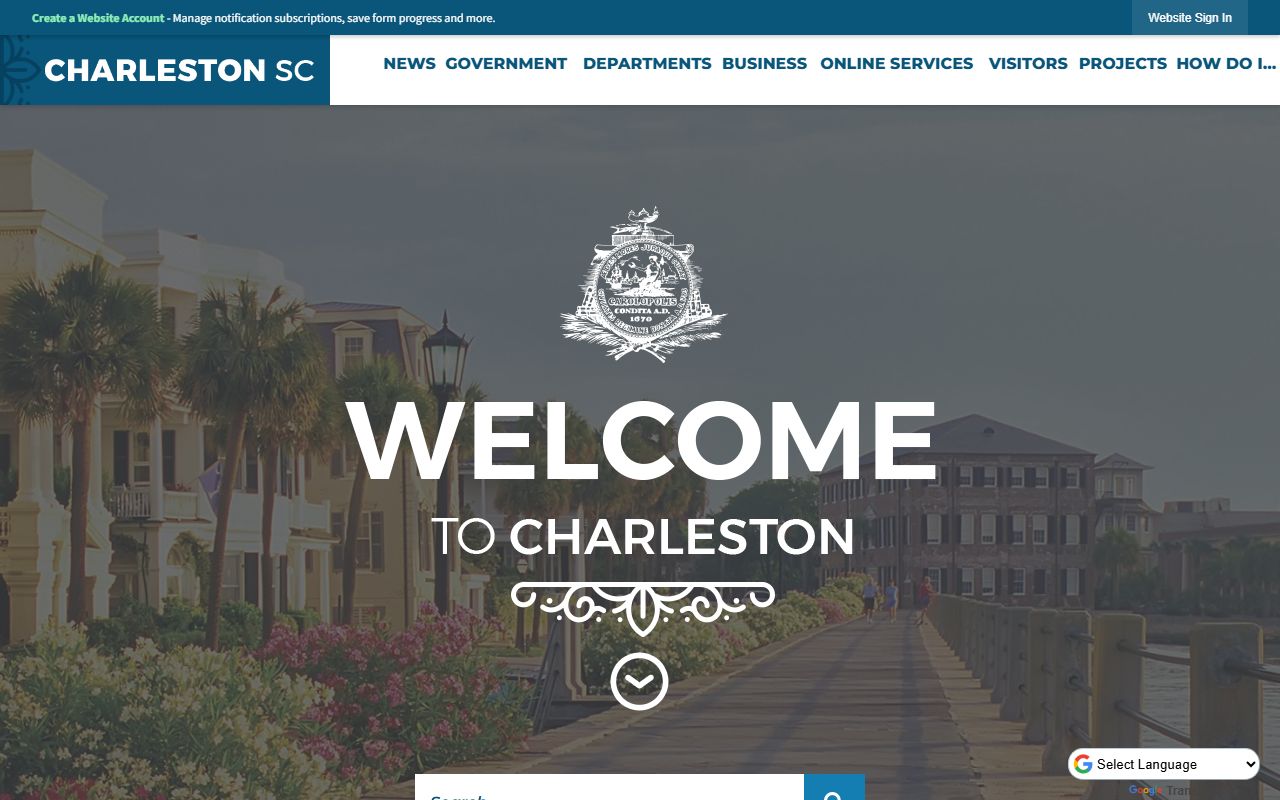 City of Charleston South Carolina founded 1670 with probate court records dating from the colonial era