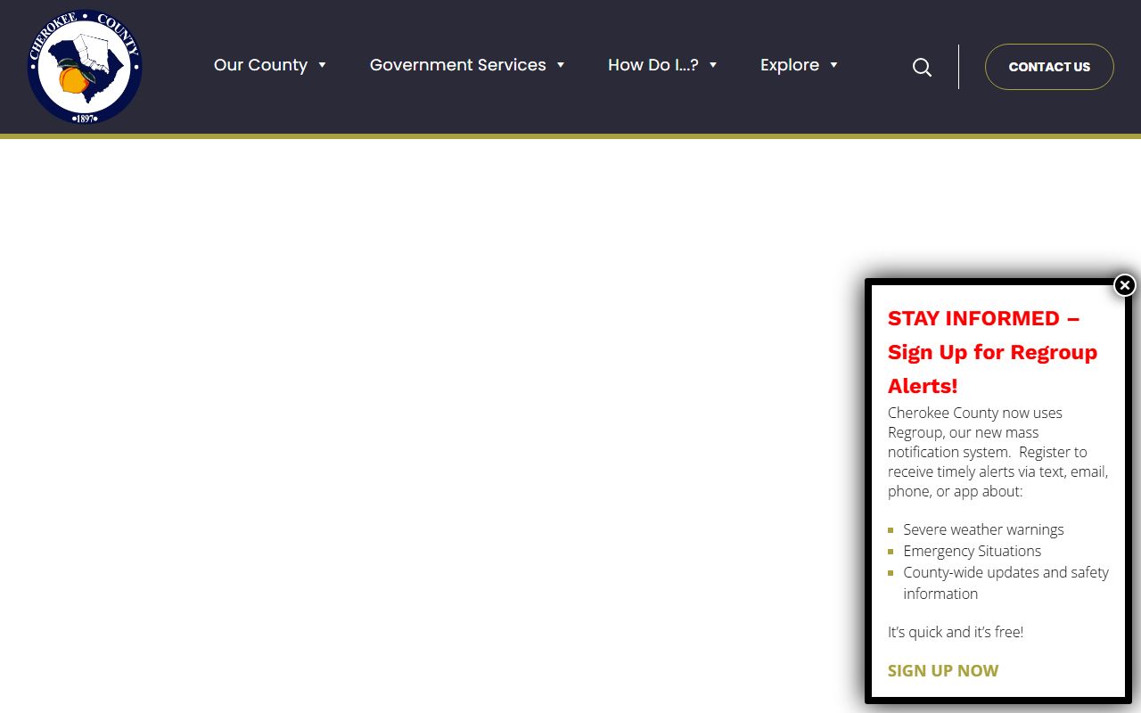 Cherokee County official website for probate court records