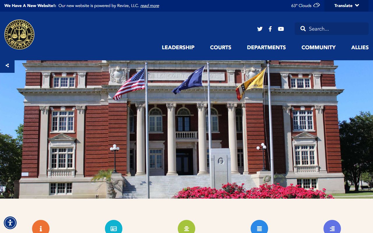 Dillon County official website with information about Dillon County probate court records and court contacts