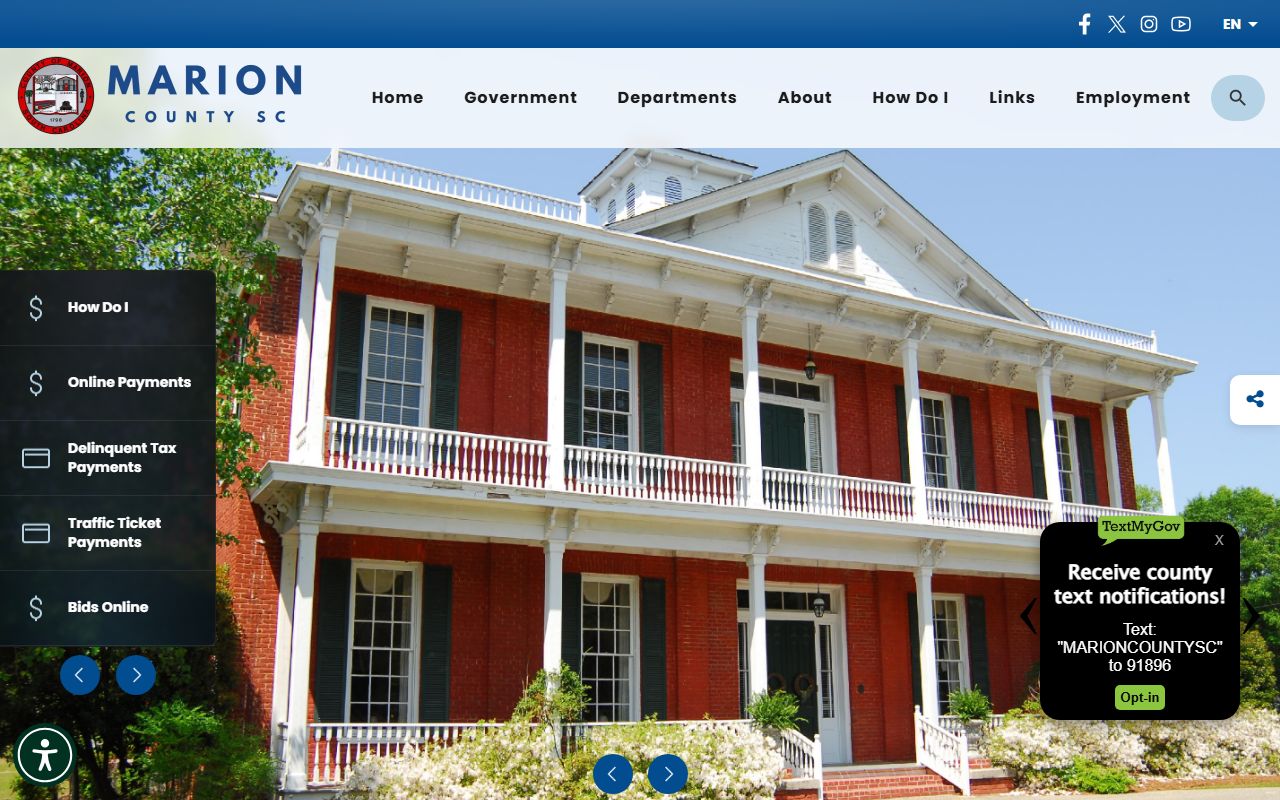 Marion County probate court records shown on the Marion County official website